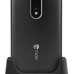 Doro 7030 Unlocked Dual SIM 4G Easy-to-Use Clamshell Mobile Phone for Seniors with WhatsApp, Facebook, GPS Location and Cradle Included (Black)