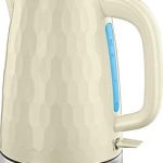 Russell Hobbs 26052 Cordless Electric Kettle – Contemporary Honeycomb Design with Fast Boil and Boil Dry Protection, 1.7 Litre, 3000 W, Cream