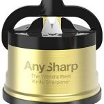 AnySharp Pro Metal World’s Best Knife Sharpener with Suction, Brass