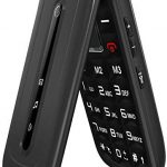 Ushining Unlocked Big Button Flip Phone for Seniors, Dual Sim Free Clamshell Pay as You Go Basic Mobile Phones with SOS Button, Loud Speaker for Senior(Black)