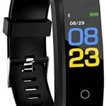 RBNANA Fitness Tracker Watch, Activity Tracker for Men, Women and Kids, Waterproof Smart Watch Activity Tracker with Sleep Monitor, Step Counter and Heart Rate Monitor, Black