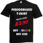 Custom Printed T-shirts (FRONT & BACK), Personalised By You! Great Gift! (Black,Large)