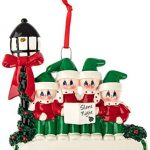 The Carolers of 4 Personalised Christmas/Xmas Tree Ornament Decoration – Get your desired names on the items – A