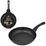 Blackmoor Frying Pans | 2 Colours | Non-Stick, Anti-Scratch Pans | Cool Touch Handles | Suitable for Induction, Electric and Gas Hobs | 20/24/28cm (Black, 28cm)