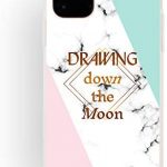 Nodigo Compatible with iPhone 12/12 Pro Case Silicone Marble White Phrases Pattern Protective Bumper Matte Ultra Thin Slim Pretty Cute Kawaii Dustproof Cover – Down the Moon