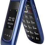 Big Button Mobile Phone for Elderly, Dual Sim Free Flip Phone Unlocked,Basic Mobile Phone with SOS Button, Loud Speaker for Senior（Blue）