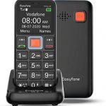 Easyfone A5 Big Button Senior Mobile Phone, Easy-to-Use Sim-Free GSM Mobile Phone with Charging Dock(Black)