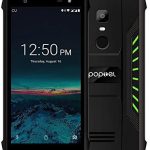 Poptel P8 Rugged Smartphone, 4G Dual SIM IP68 Waterproof Outdoor Phone Android 8.0 SIM Free Mobile Phone, 5MP + 8MP, 3750mAh 5.0 inches, 2GB RAM 16GB ROM, Fingerprint Face Unlock Phone NFC,GPS – Green