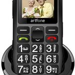Big Button Mobile Phone for Elderly, artfone C1+ Dual SIM Unlocked, 1400mAh Battery, Unlocked Senior Mobile Phone with SOS Emergency Button, Charging Dock (Black)