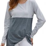 Xpenyo Women’s Long Sleeve Tops Twisted Sweatshirt Loose T Shirt Blouses Tunic Tops