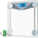 Etekcity Digital Bathroom Scales Weighing Scales for Body Weight with Large LCD Blue BacklightDisplay, Stone/Kgs/Lbs, 300 x 300 x 6 mm Tempered Glass