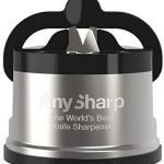 AnySharp Pro Metal World’s Best Knife Sharpener with Suction, Brushed Metal