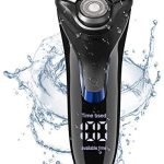 Lavieer Electric Shaver for Men – Wet and Dry Cordless Rechargeable Mens Rotary Shavers Electric Shaving Razor with Pop-up Trimmer, 100-240V Worldwide Travel Universal, Blue