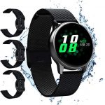 Maskura Smart Watch Touch Screen Smartwatch Fitness Trackers Activity Trackers Heart Rate Monitor Blood Pressure monitor Waterproof Pedometer Stopwatch IP68 Waterproof Smart Watch for Women Men