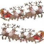 Set of 2 Small Santa Sleigh and Reindeer Full Colour Window Cling Sticker. Christmas Window Decorations by Stickers4 (Small)