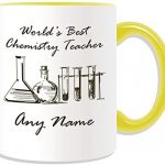 UNIGIFT Personalised Gift – World’s Best Chemistry Teacher/Flasks and Test Tubes Sketch Mug (Academic Design Theme, Colour Options) – Any Name/Message on Your Unique – School College University