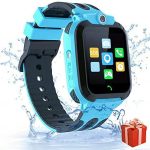 Kids Smart Watches LBS GPS Tracker IP68 Waterproof Smartwatch for Boys Girls Toys Phone SOS Digital Camera Children Games for 3-12 Years Old Birthday (Blue)
