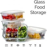 5 Pack – Glass Food Storage Containers/Meal Prep with Lids Lunch Boxes Dishwasher Microwave, Oven & Freezer Safe-BPA Free 930ml 31oz