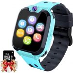Kids Game Smartwatch MP3 Player Music Watch – [1GB Micro SD Included] Touch Screen 2 Way Call SOS Alarm Clock Games Camera Wrist Watch for Boys Girls Holiday Birthday Toys Gifts (Blue)