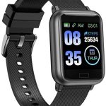 ASWEE Smart Watch, Fitness Trackers Heart Rate and Sleep Monitor, Step Counter, Multiple Sports Modes Tracking, IP67 Waterproof Pedometer Watch for IOS and Android Phones for Men, Women and kids Black